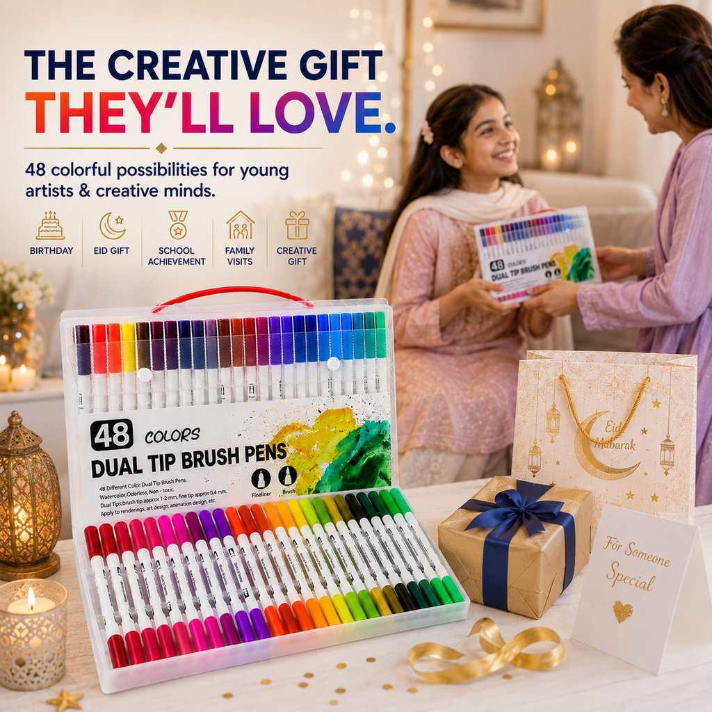 dual tip brush marker 48 colour