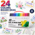 dual tip brush marker 24 colour