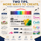 dual tip brush marker 24 colour