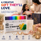 dual tip brush marker 24 colour