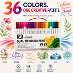 dual tip brush marker 36 marker