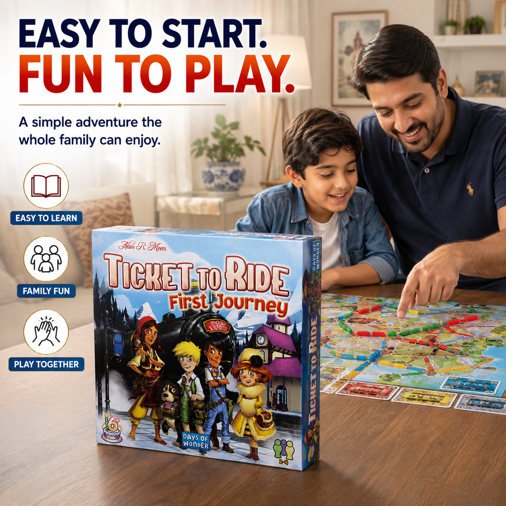 Ticket to Ride: First Journey – Fun Family Board Game for Kids
