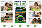 Glow in the Dark Putty for Kids – Stretch, Twist, Shape & Bounce Fun Toy | Reusable Sensory Play