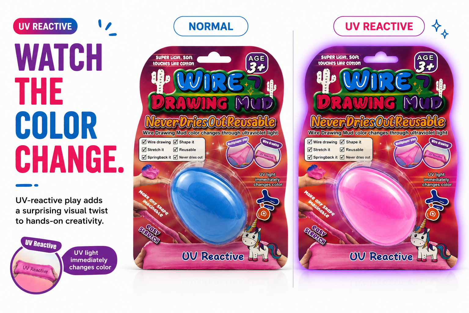 Wire Drawing Mud for Kids – Stretch, Shape, Draw & Create | Reusable Sensory Play Toy