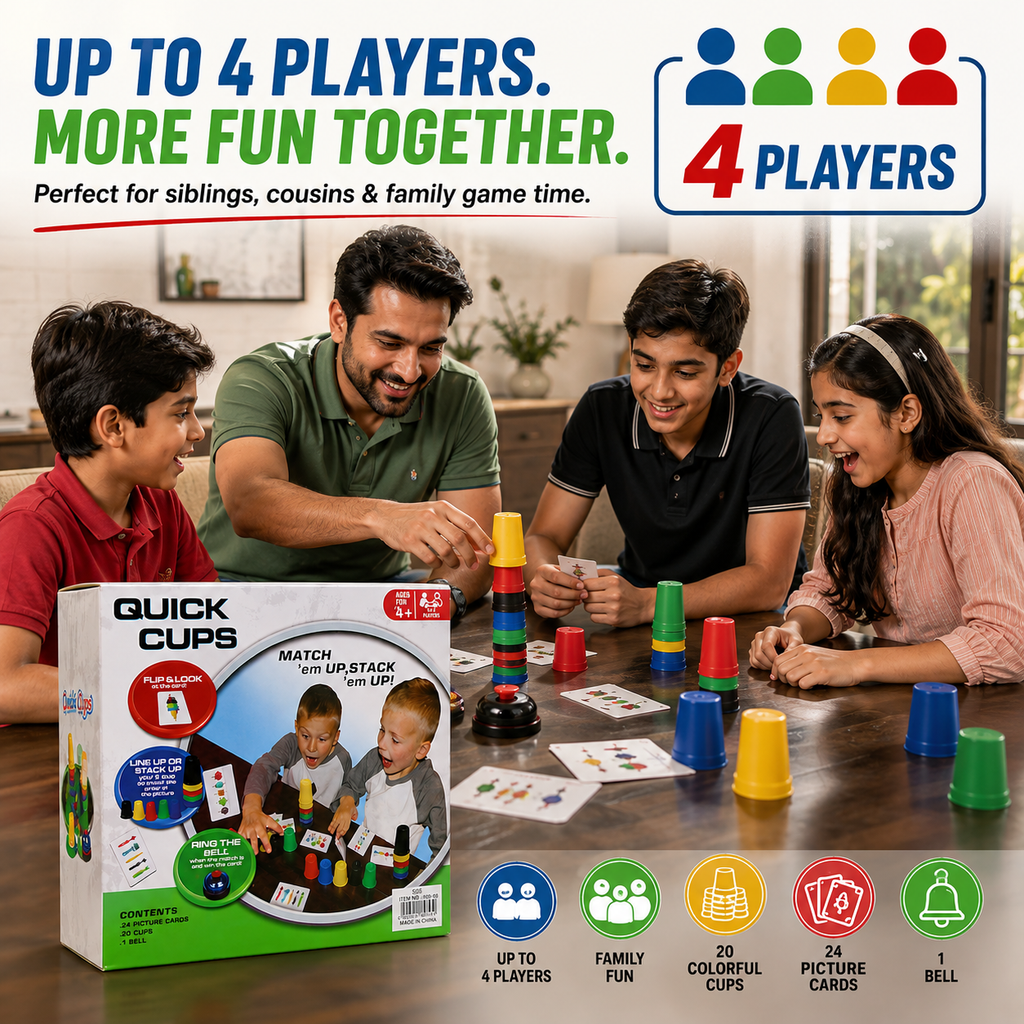 Speed Stacking Cups Game for Kids & Family – Match, Stack & Race