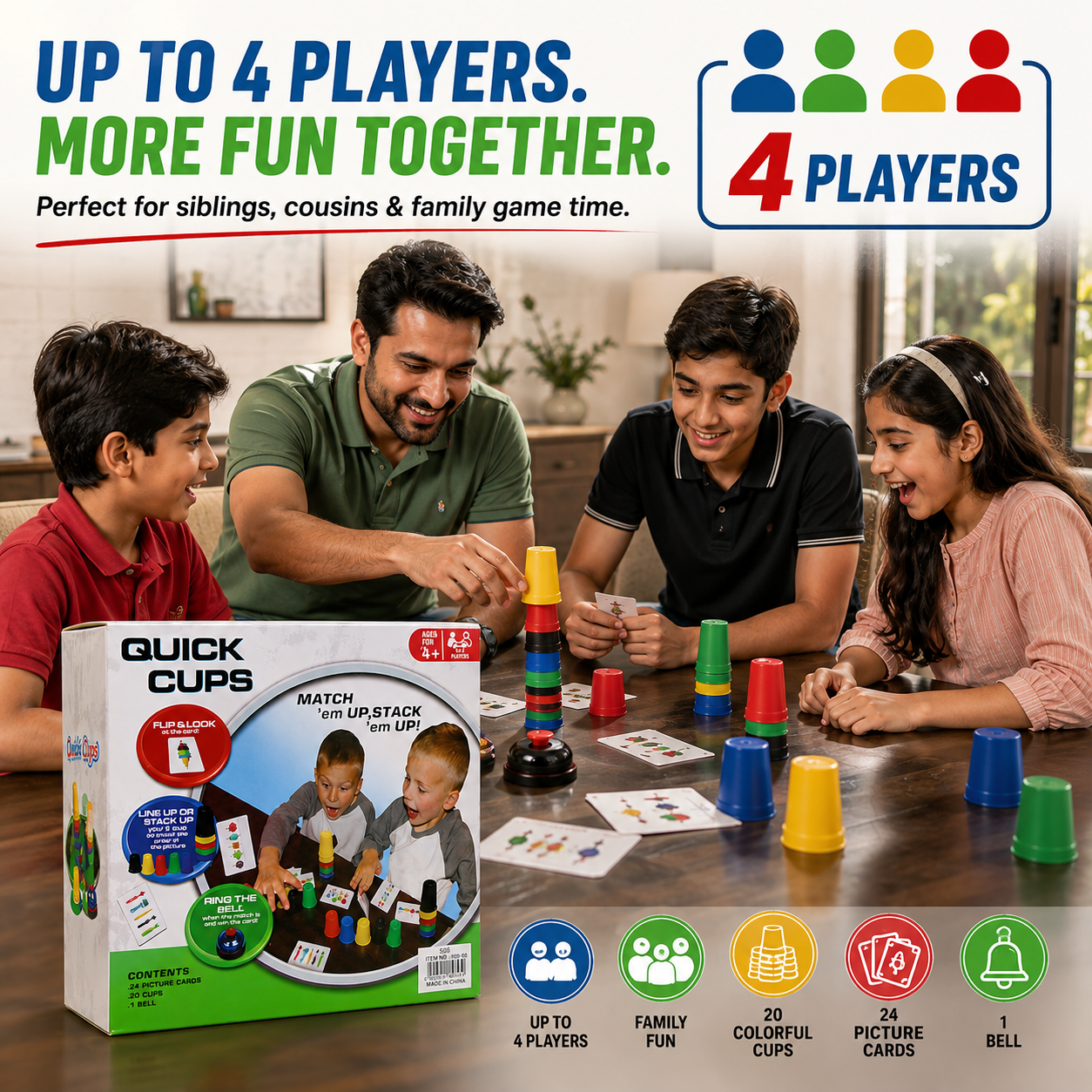 Speed Stacking Cups Game for Kids & Family – Match, Stack & Race