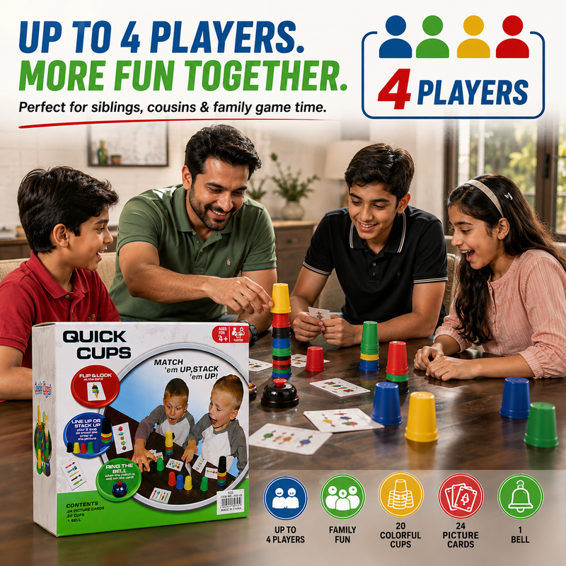 Speed Stacking Cups Game for Kids & Family – Match, Stack & Race