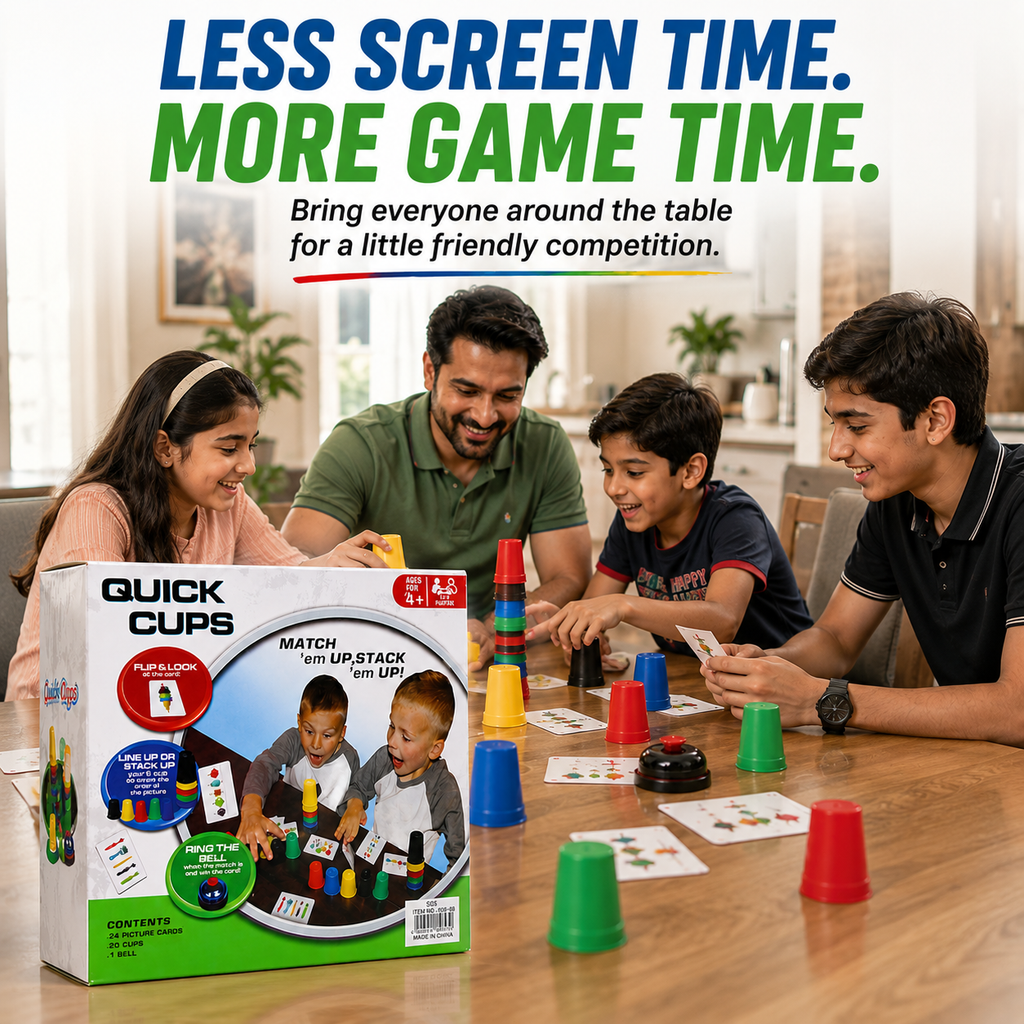 Speed Stacking Cups Game for Kids & Family – Match, Stack & Race