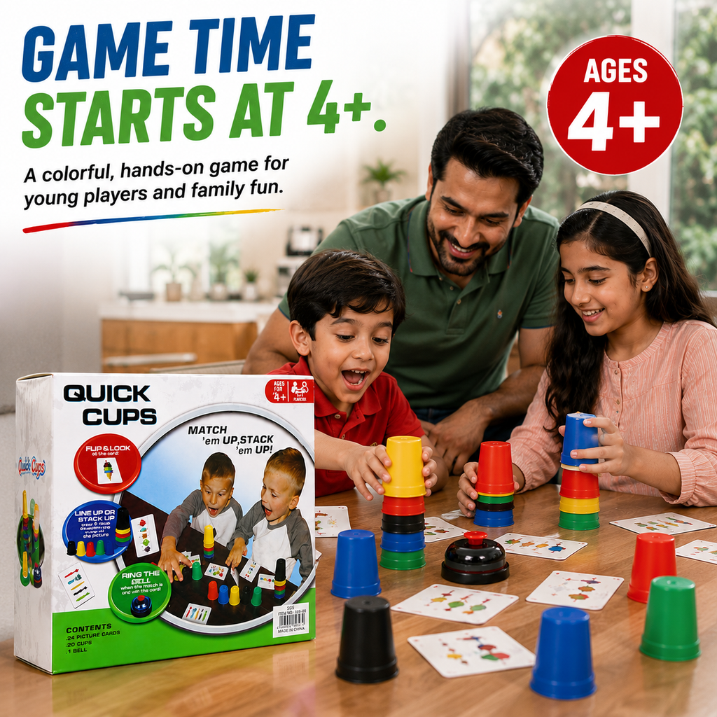 Speed Stacking Cups Game for Kids & Family – Match, Stack & Race