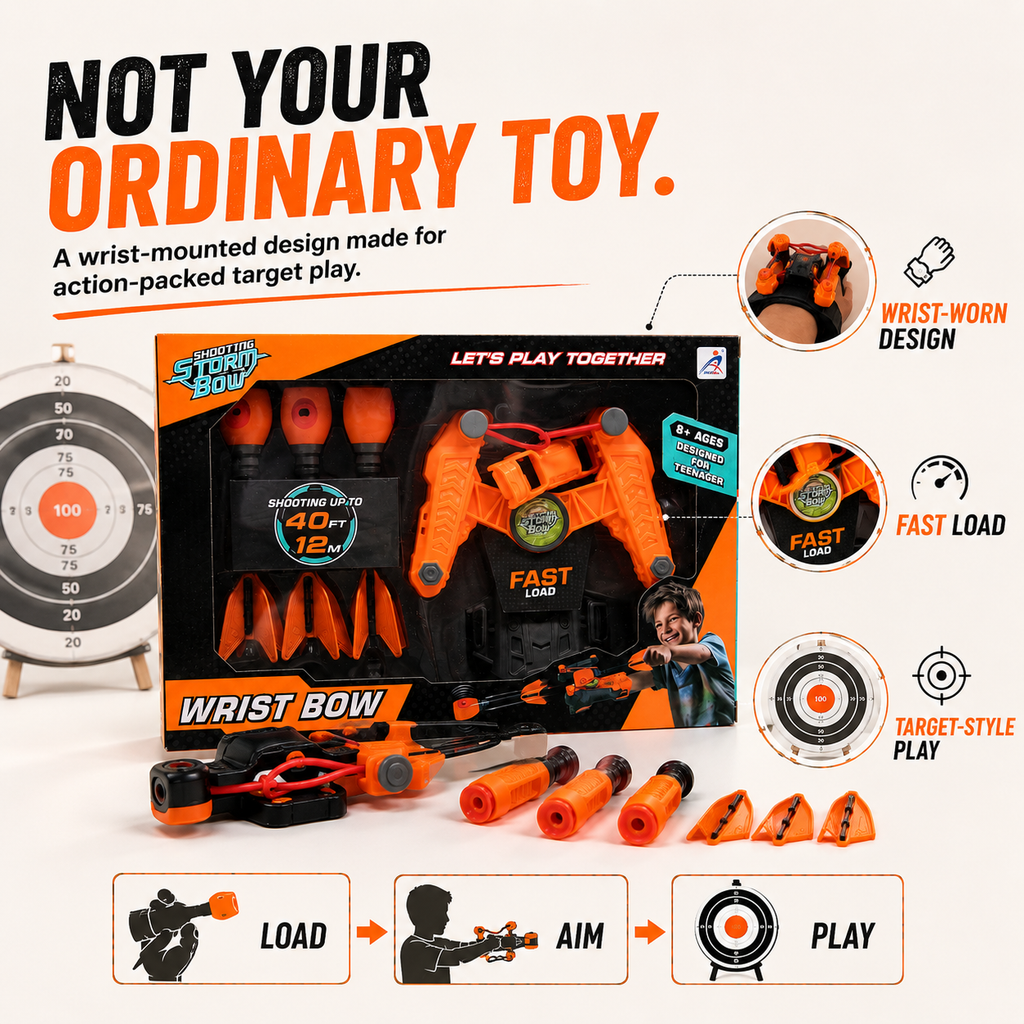 Wrist Bow Shooting Toy for Kids – Fast-Load Target Fun