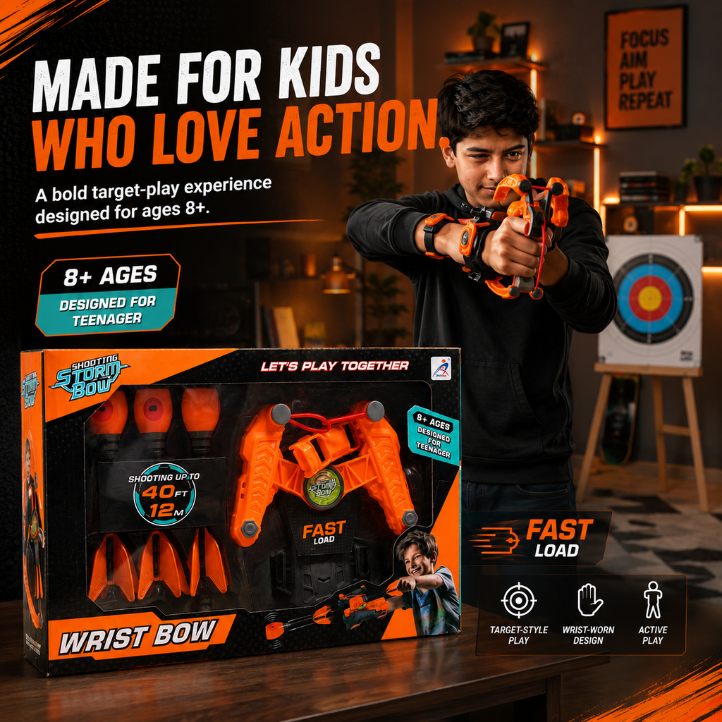 Wrist Bow Shooting Toy for Kids – Fast-Load Target Fun
