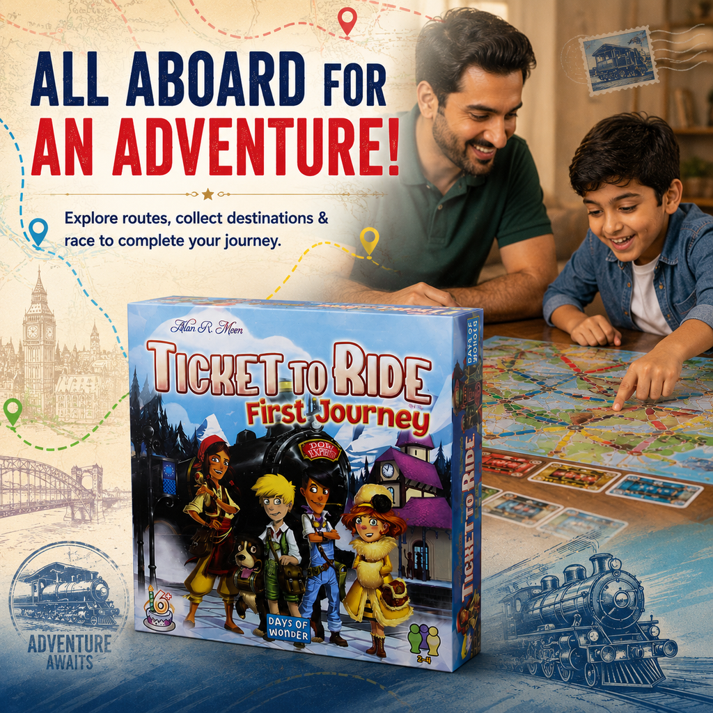 Ticket to Ride: First Journey – Fun Family Board Game for Kids