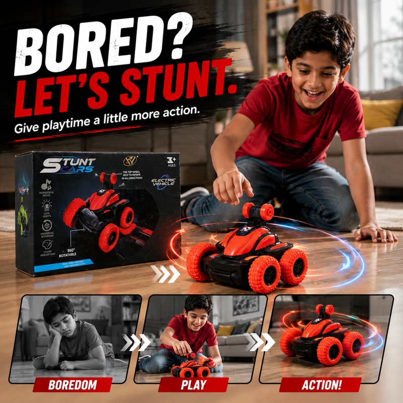 Remote Control Stunt Car – 360° Spins & Drifts | Fun Racing Toy for Kids