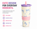 Cute Bow Design Tumbler – Stylish Everyday Drinking Cup | Drink On the Go