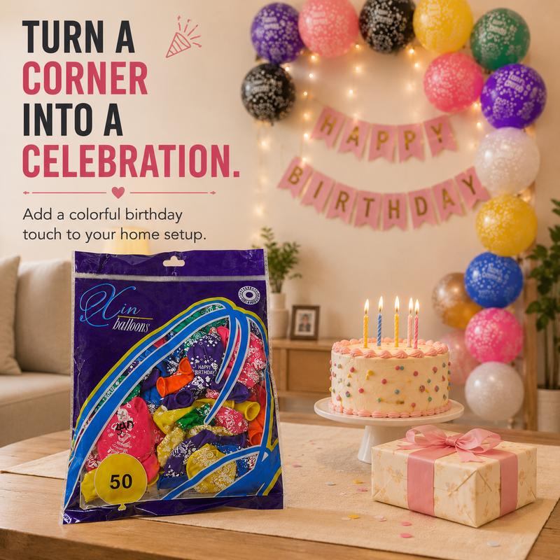 Make Their Birthday Special – 50 Colorful Birthday Balloons