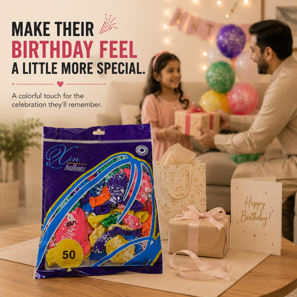 Make Their Birthday Special – 50 Colorful Birthday Balloons