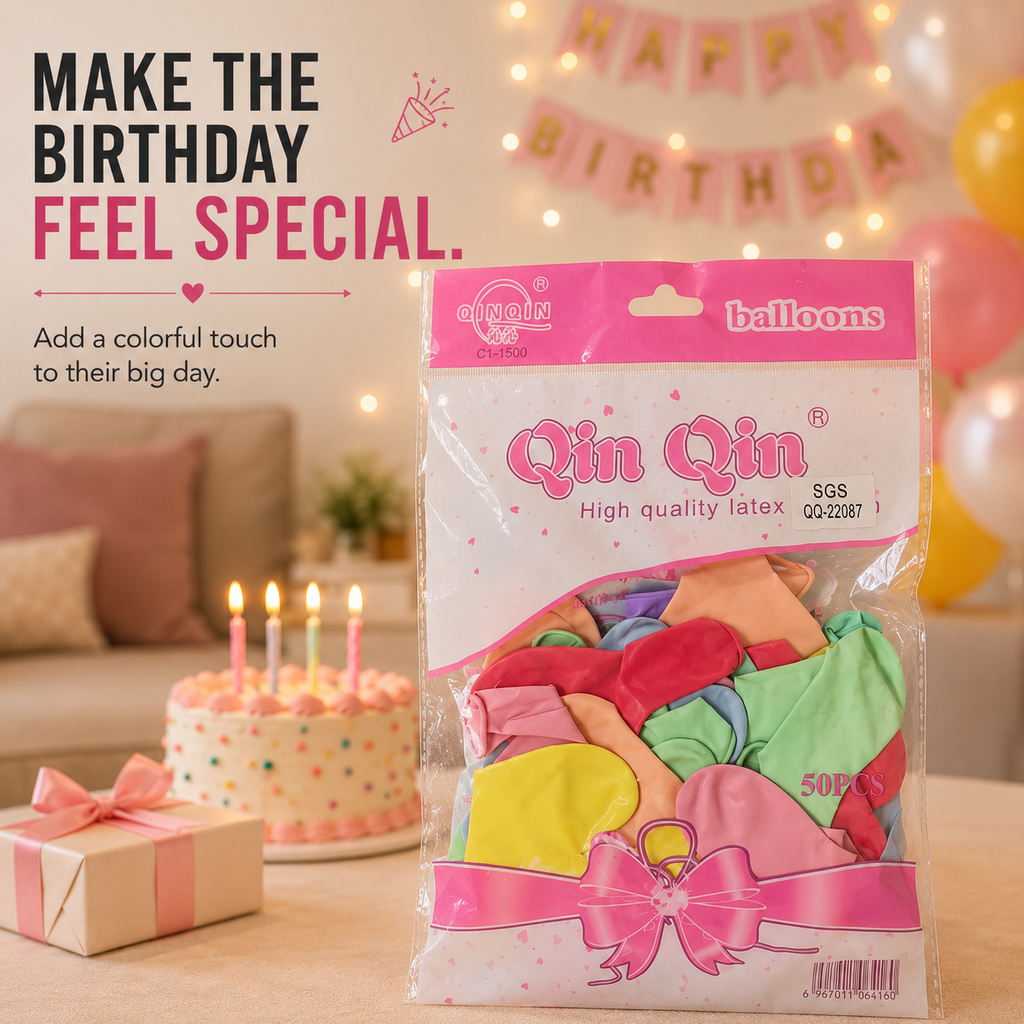 50PCS Party Balloons – Add a Colorful Touch to Their Big Day