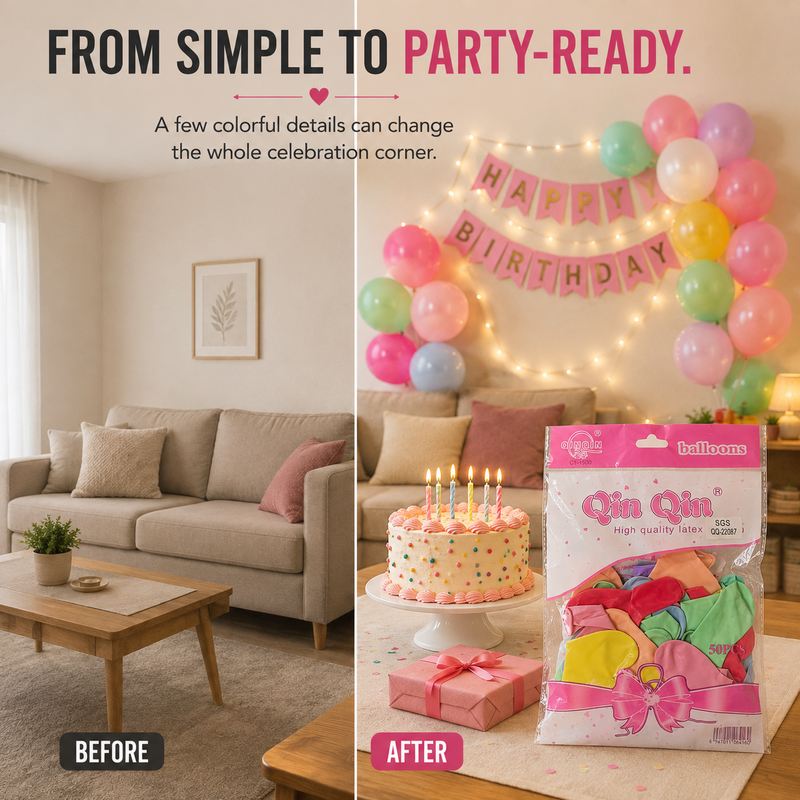 50PCS Party Balloons – Add a Colorful Touch to Their Big Day