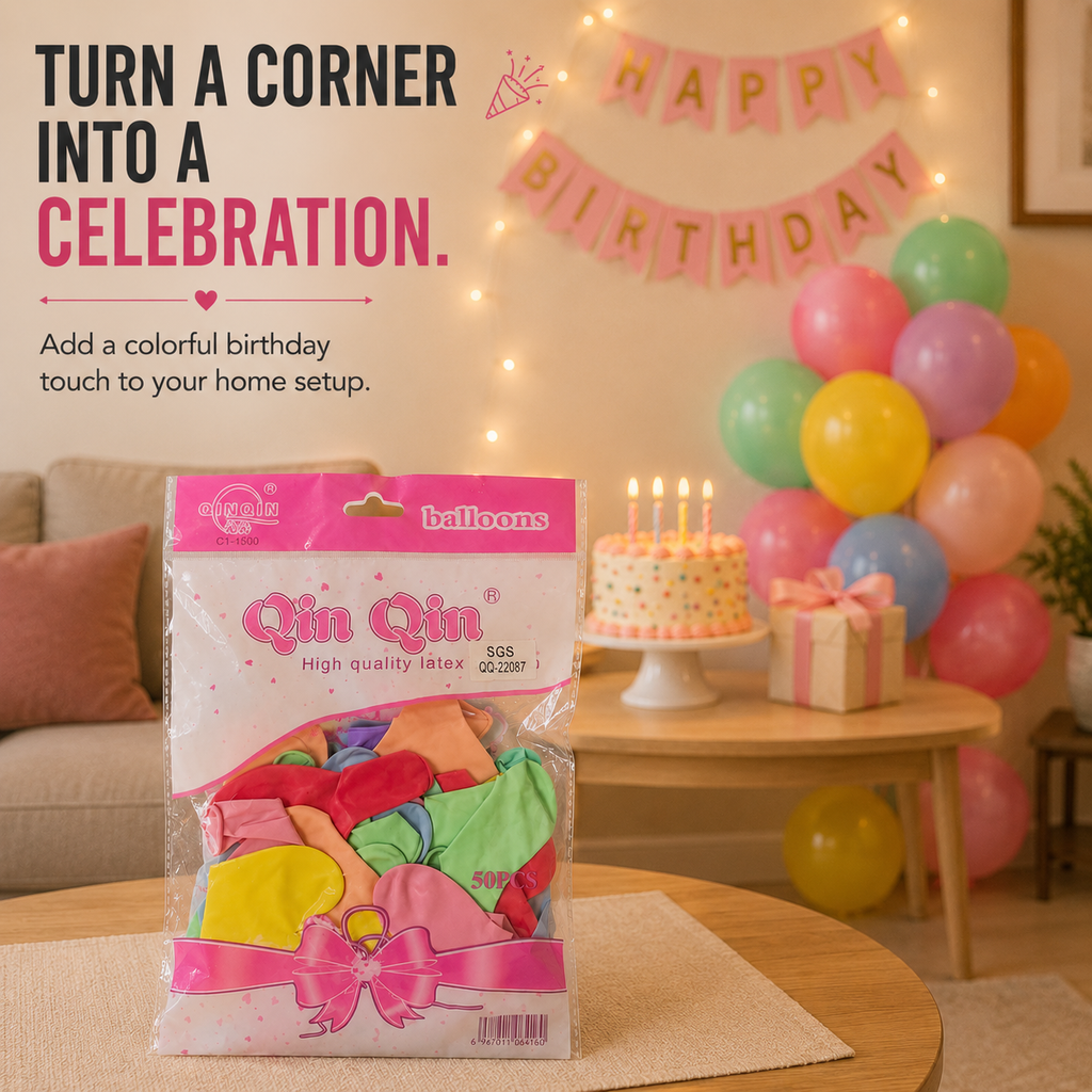 50PCS Party Balloons – Add a Colorful Touch to Their Big Day