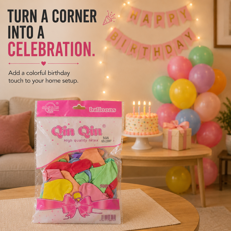 50PCS Party Balloons – Add a Colorful Touch to Their Big Day