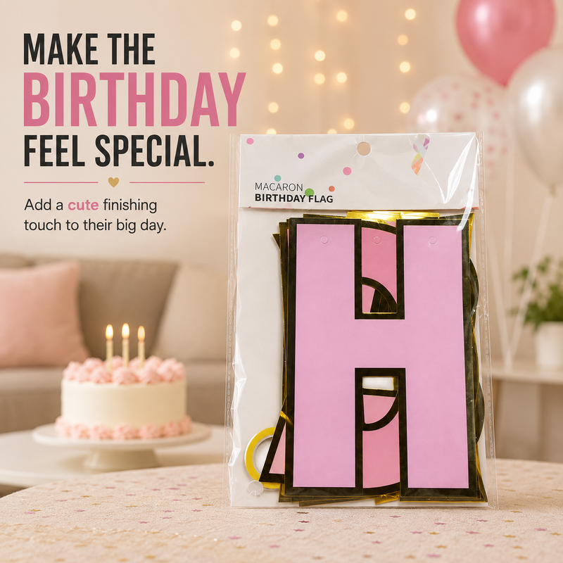 Happy Birthday Party Flag – A Cute Touch for Any Celebration