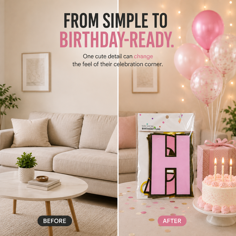 Happy Birthday Party Flag – A Cute Touch for Any Celebration