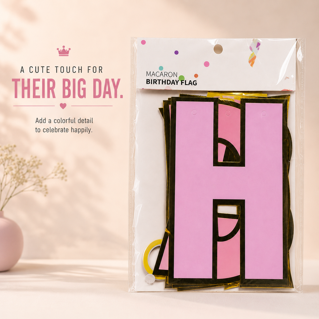 Happy Birthday Party Flag – A Cute Touch for Any Celebration
