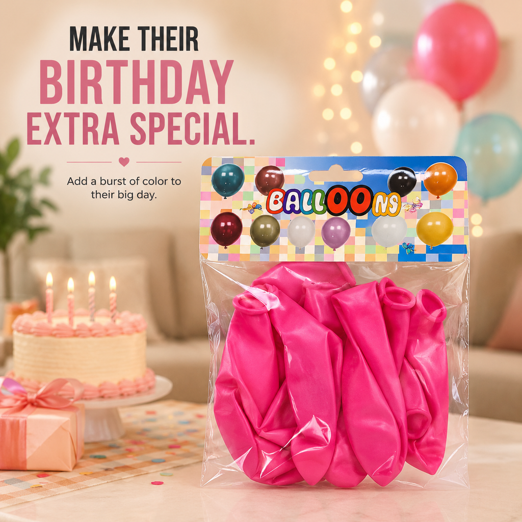 Colorful Party Balloons pak of 10