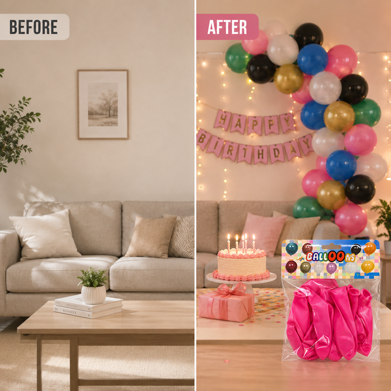 Colorful Party Balloons pak of 10
