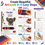 Artist Quality 18-Colour Pencil Set – Smooth, Rich & Easy-to-Sharpen Pencils for Creative Artwork