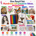 Artist Quality 18-Colour Pencil Set – Smooth, Rich & Easy-to-Sharpen Pencils for Creative Artwork