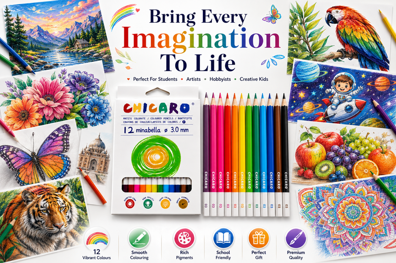 chicaro 12 colours pencils 3.0mm
