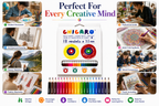 18-Piece ChicaRo Colour Pencil Set for Kids, Bright & Highly Pigmented Colouring Pencils with 3.0mm Thick Leads