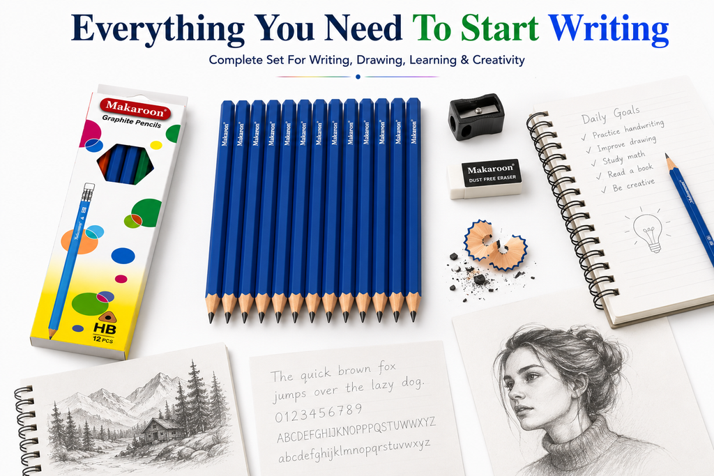 Makaron 12-Piece HB Pencil Set – Reliable Graphite Pencils for Writing, Sketching & School Work
