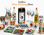 Giorgione 12 Colours Endless Creativity Premium Glass Colours for Creative Art & DIY Projects
