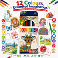 ChicaRo 12-Colour Pencils – Vibrant Colouring Set for Kids, Students, Drawing & Creative Projects