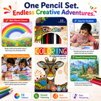 ChicaRo 12-Colour Pencils – Vibrant Colouring Set for Kids, Students, Drawing & Creative Projects
