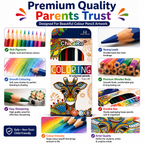 ChicaRo 12-Colour Pencils – Vibrant Colouring Set for Kids, Students, Drawing & Creative Projects