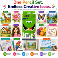 Zibi 12-Colour Pencils – Bright Coloured Pencil Set for Kids, School, Drawing & Creative Activities
