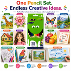 Zibi 12-Colour Pencils – Bright Coloured Pencil Set for Kids, School, Drawing & Creative Activities