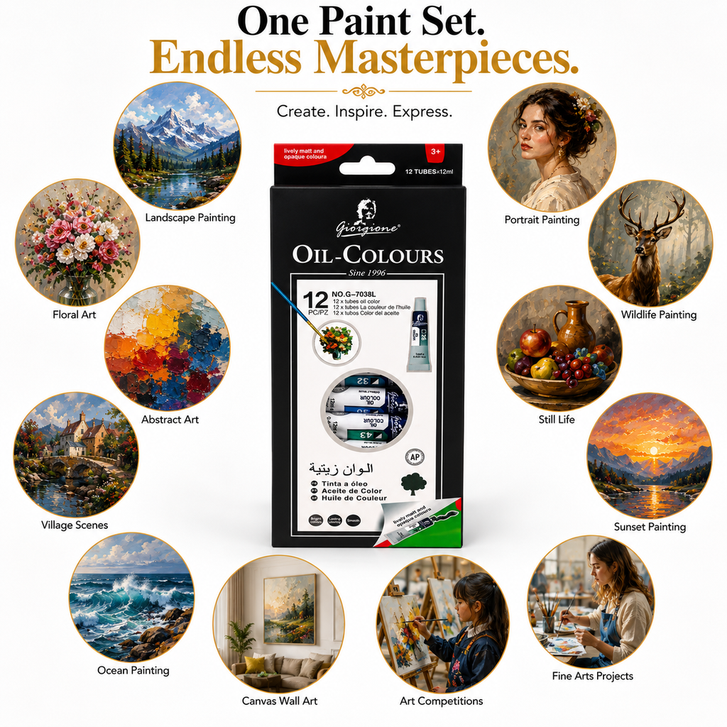 Giorgione unleash Your Creativity with Bright, Long-Lasting oil  Colours
