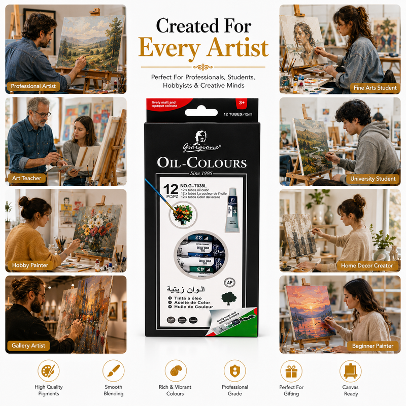 Giorgione unleash Your Creativity with Bright, Long-Lasting oil  Colours