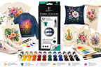 12-Color Fabric Paint Set with 12ml Tubes, Textile & Cloth Painting Colours for DIY Crafts, T-Shirt & Fabric Decoration, Bright Matte Colours with Smooth Finish