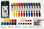 12-Color Fabric Paint Set with 12ml Tubes, Textile & Cloth Painting Colours for DIY Crafts, T-Shirt & Fabric Decoration, Bright Matte Colours with Smooth Finish