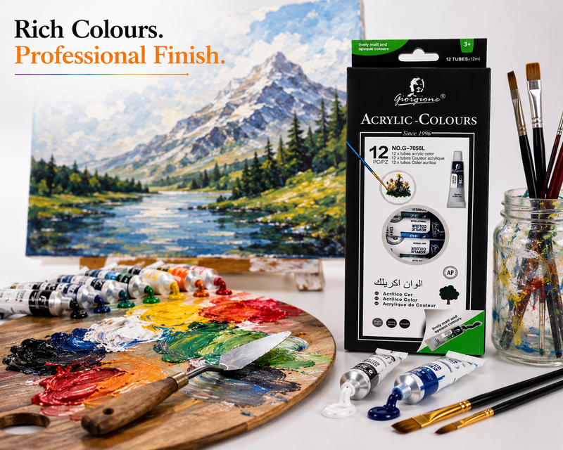 Giorgione Vibrant Acrylic Colours Made for Painting, Crafting & Creativity