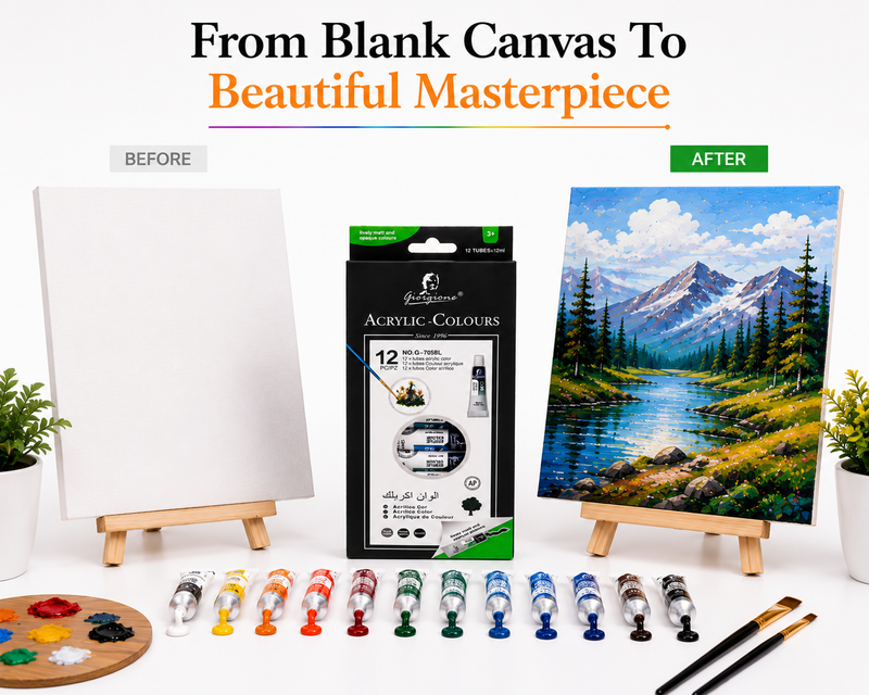 Giorgione Vibrant Acrylic Colours Made for Painting, Crafting & Creativity