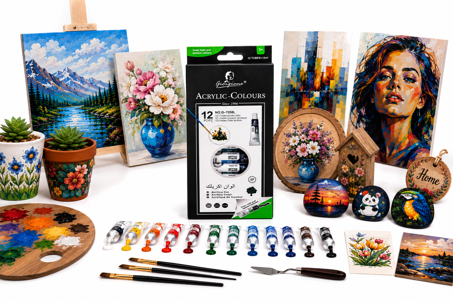 Giorgione Vibrant Acrylic Colours Made for Painting, Crafting & Creativity