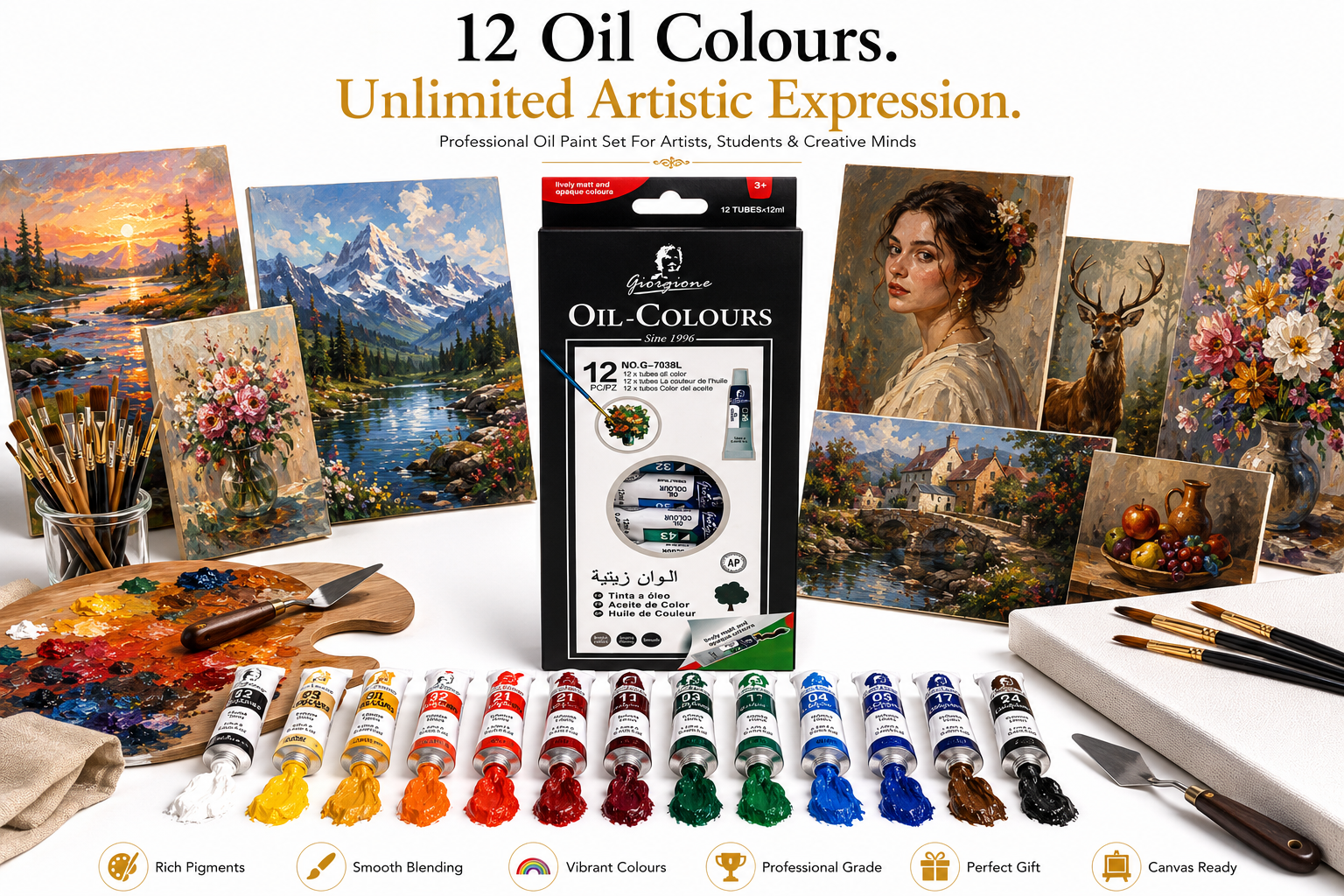 Giorgione unleash Your Creativity with Bright, Long-Lasting oil  Colours