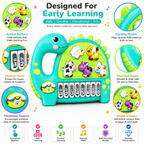 Interactive Musical Dinosaur Toy for Kids, Educational Learning Piano with Animal Sounds, Numbers & ABC Keys, Early Learning Activity Toy for Toddlers