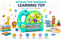 Interactive Musical Dinosaur Toy for Kids, Educational Learning Piano with Animal Sounds, Numbers & ABC Keys, Early Learning Activity Toy for Toddlers